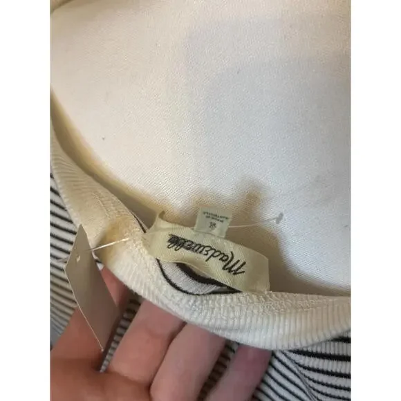 NWT! Madewell Women's Brightside High-Neck Rib Tank Top Size Medium - Picture 3 of 6
